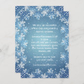 Snowflakes op blauwe achtergrond kerstfeest kaart (Voorkant / Achterkant)