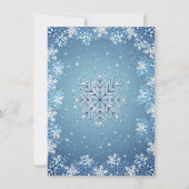 Snowflakes op blauwe achtergrond kerstfeest kaart (Achterkant)