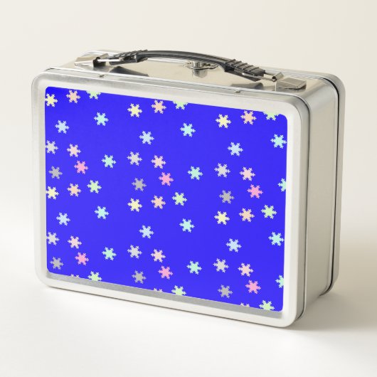 Snowflakes op blauwe doos (Achterkant)