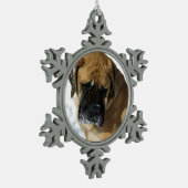 Snowflakes op de Engelse kerstversiering van Masti Tin Sneeuwvlok Ornament (Links)