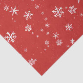 Snowflakes op de Rode Winterkerstfeestdag Tissuepapier (Detail)