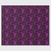 Snowflakes op diep Paars achtergrondpapier Cadeaupapier (Vlak)