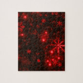 Snowflakes op diepe rode achtergrond legpuzzel (Verticaal)