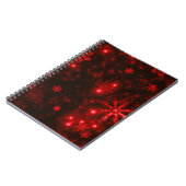 Snowflakes op diepe rode achtergrond notitieboek (Linkerzijde)