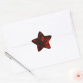 Snowflakes op diepe rode achtergrond ster sticker (Envelop)