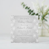 Snowflakes op grijze achtergrond Weddenschappen Kaart (Staand voorkant)