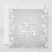 Snowflakes op grijze achtergrond Weddenschappen Kaart (Achterkant)