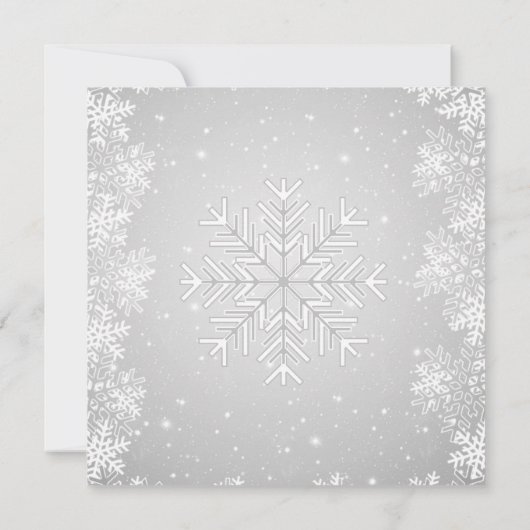 Snowflakes op grijze achtergrond Weddenschappen Kaart (Achterkant)