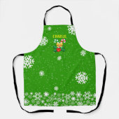 Snowflakes op groENSE Snowflakes Schort (Voorkant)