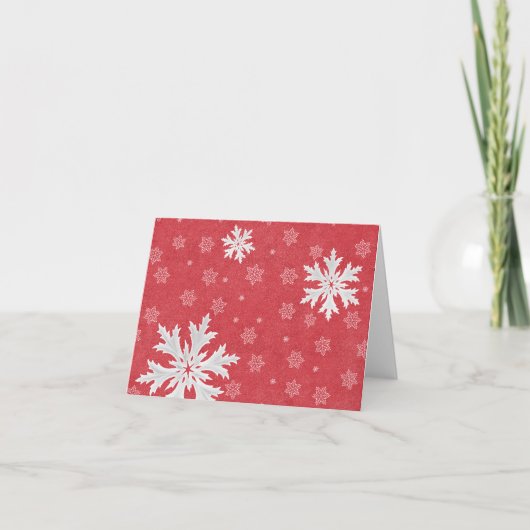 Snowflakes op het Briefkaart van kerstavond (Voorkant)