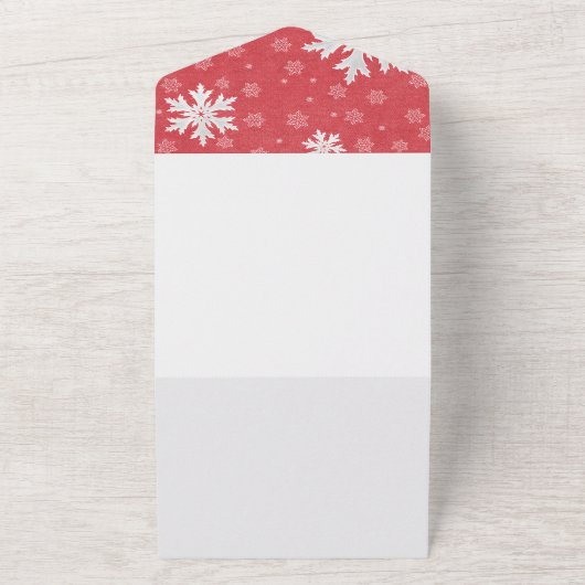 Snowflakes op het Briefkaart van kerstavond (Buitenkant)