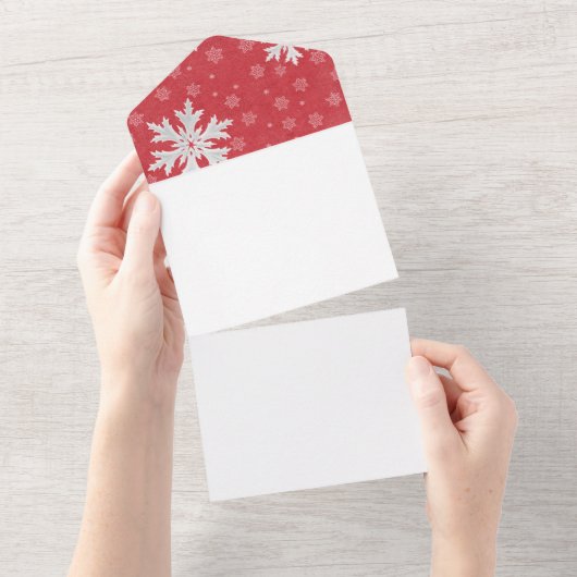 Snowflakes op het Briefkaart van kerstavond (Afscheurbaar)