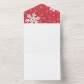 Snowflakes op het Briefkaart van kerstavond (Binnen)