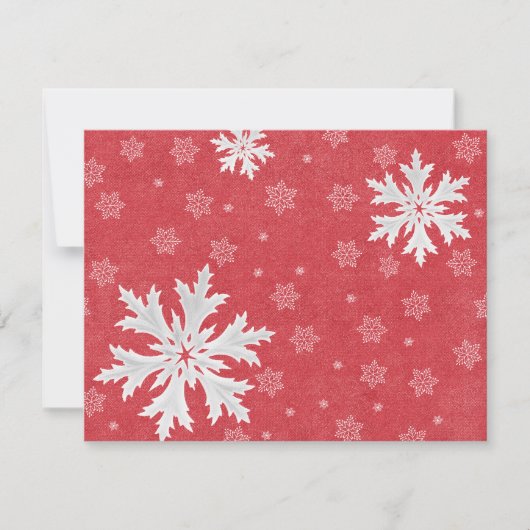 Snowflakes op het Briefkaart van kerstavond (Voorkant)