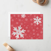 Snowflakes op het Briefkaart van kerstavond (Voorkant / Achterkant in situ)