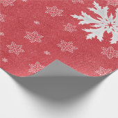 Snowflakes op het Briefkaart van kerstavond Cadeaupapier (Hoek)