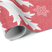 Snowflakes op het Briefkaart van kerstavond Cadeaupapier (Rol Hoek)