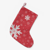 Snowflakes op het Briefkaart van kerstavond Kleine Kerstsok (Voorkant (Hangend))