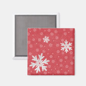 Snowflakes op het Briefkaart van kerstavond Magneet (Voorkant / Achterkant)
