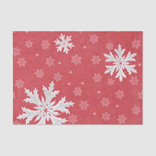 Snowflakes op het Briefkaart van kerstavond Tissuepapier (Voorkant)