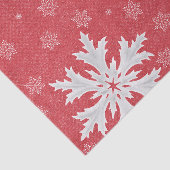 Snowflakes op het Briefkaart van kerstavond Tissuepapier (Detail)
