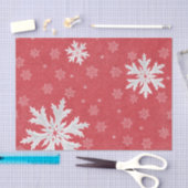 Snowflakes op het Briefkaart van kerstavond Tissuepapier (Craft)