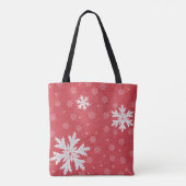 Snowflakes op het Briefkaart van kerstavond Tote Bag (Achterkant)