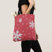 Snowflakes op het Briefkaart van kerstavond Tote Bag (Dichtbij)