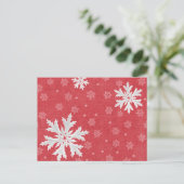 Snowflakes op kerstavond briefkaart (Staand voorkant)