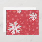 Snowflakes op kerstavond briefkaart (Voorkant / Achterkant)