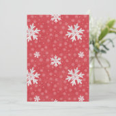 Snowflakes op kerstavond kaart (Staand voorkant)