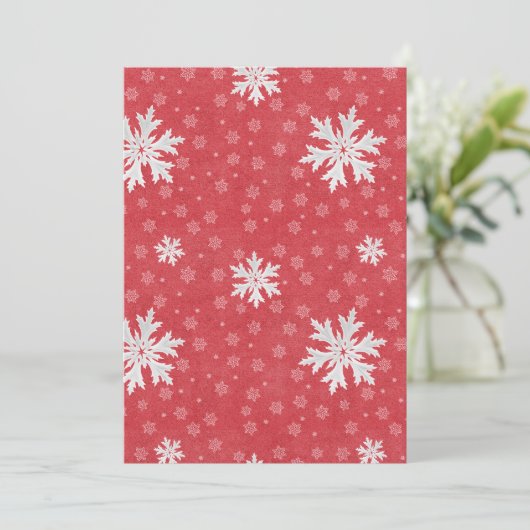 Snowflakes op kerstavond kaart (Staand voorkant)