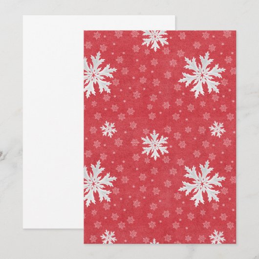 Snowflakes op kerstavond kaart (Voorkant / Achterkant)