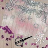 Snowflakes op kerstmis met hout tissuepapier