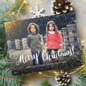 Snowflakes op maat feestdagenkaart