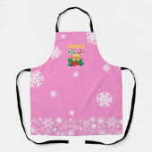 Snowflakes op PINK Schort (Voorkant)