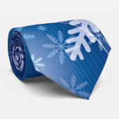 Snowflakes op Stropdas van de Blauwe Hemelvaart (Opgerold)