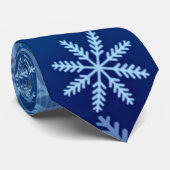 Snowflakes op Stropdas van de Blauwe Hemelvaart (Opgerold)