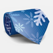 Snowflakes op Stropdas van de Blauwe Hemelvaart (Opgerold)