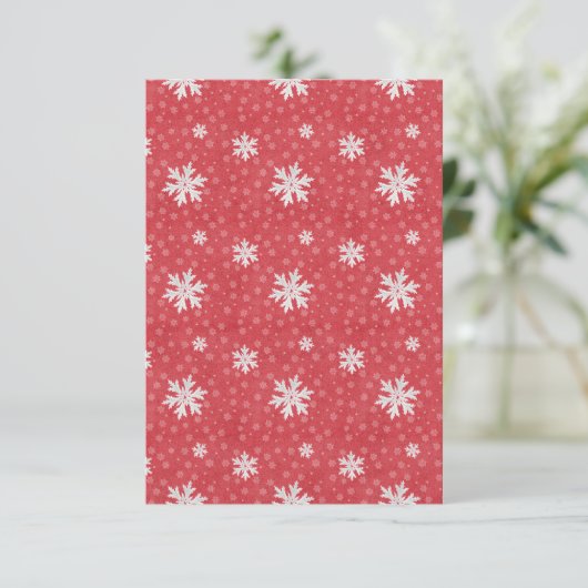 Snowflakes op uitnodiging van kerstavond Napkins (Staand voorkant)