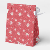 Snowflakes op uitnodiging van kerstavond Napkins T Bedankdoosjes (Achterkant)