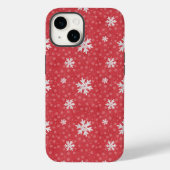 Snowflakes op uitnodiging van kerstavond Napkins T Case-Mate iPhone Case (Achterkant)