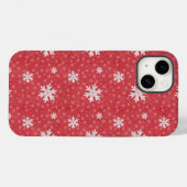 Snowflakes op uitnodiging van kerstavond Napkins T Case-Mate iPhone Case (Achterkant (horizontaal))