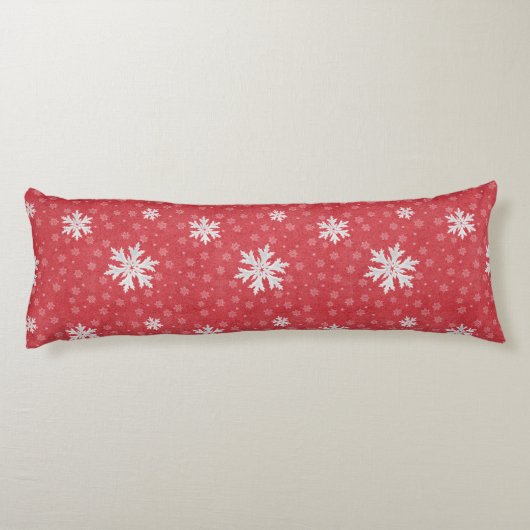 Snowflakes op uitnodiging van kerstavond Napkins T Lichaamskussen (Achterkant)