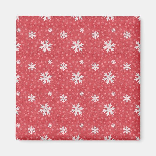 Snowflakes op uitnodiging van kerstavond Napkins T Magneet (Voorkant)