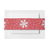 Snowflakes op uitnodiging van kerstavond Napkins T Uitnodigingen Wikkel (Voorkant Voorbeeld)