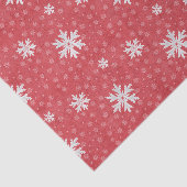 Snowflakes op uitnodiging van kerstavond Napkins Tissuepapier (Detail)