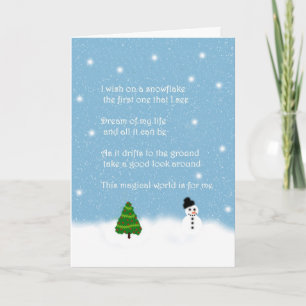 Snowflakes Original Poetry Wenskaart Xmas Feestdagen Kaart