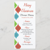 Snowflakes-Ornamenten Menu (Voorkant)