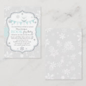 Snowflakes Owl Banner Breng een boekenkaart mee Informatiekaartje (Voorkant / Achterkant)